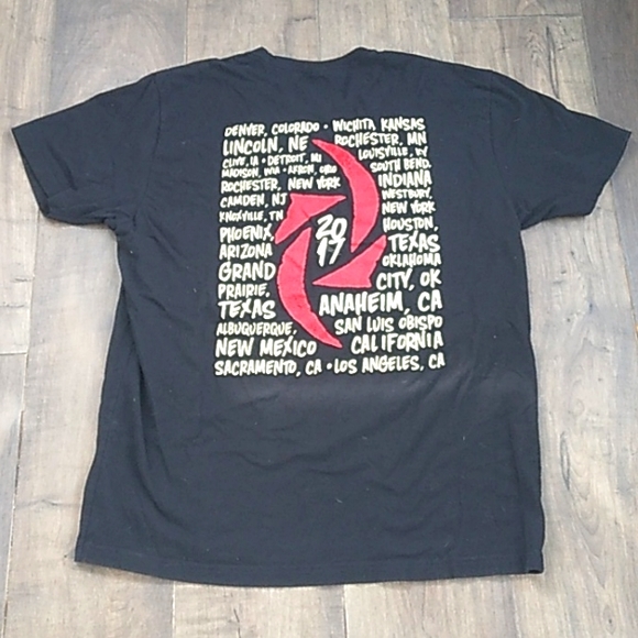 2017 HALESTORM ROB ZOMBIE CONCERT TEE WITH DAYES MENS L - Picture 4 of 5